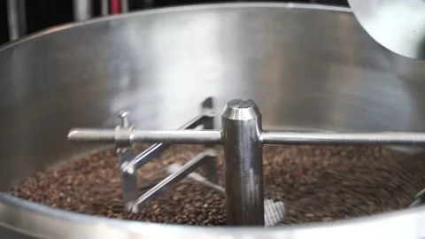 Coffee roasting machine process Video stock 160277248