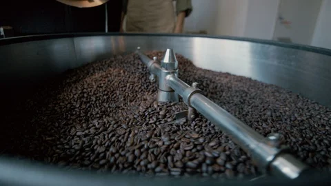Coffee roasting manufacturing plant Stock Footage