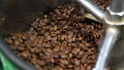 Coffee roasting process Stock Footage 230955972
