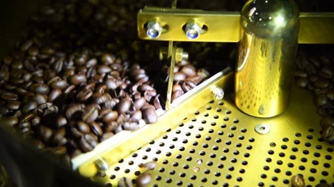 Coffee roasting process Stock Footage 253595096