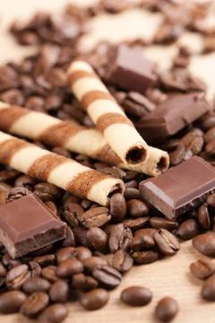 Coffee rolls Stock Photos