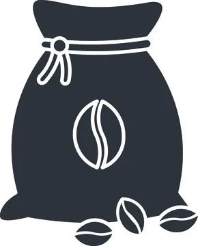 Coffee Sack, Roasted Beans Bag, Coffee Supply Stock Illustration