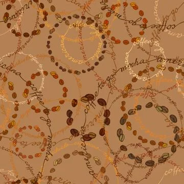 Coffee samless pattern Stock Illustration