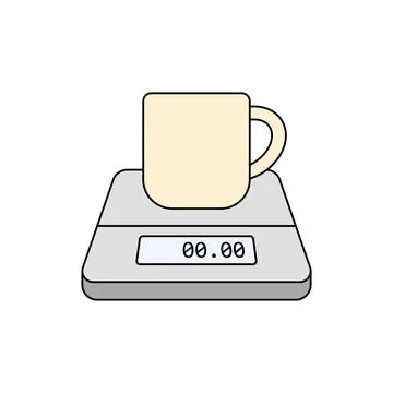 Coffee scale moment Stock Illustration