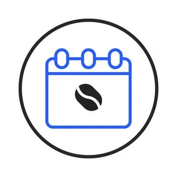 Coffee schedule planner vector illustration offering streamlined management.. 스톡 일러스트