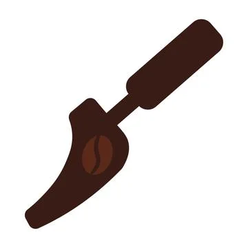 Coffee scoop in solid cartoon style 스톡 일러스트