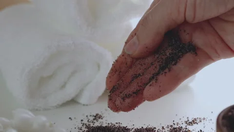 Coffee Scrub Texture Stock Footage 234973455