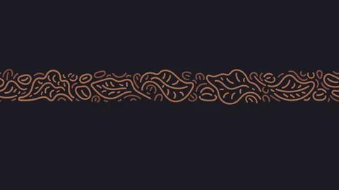Coffee seamless border Tropical leaf Abstract bean 스톡 일러스트
