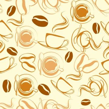 Coffee seamless Stock Illustration
