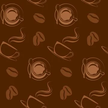 Coffee seamless Stock Illustration