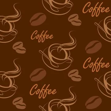 Coffee seamless Stock Illustration