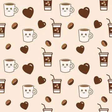 Coffee seamless Illustrazione stock