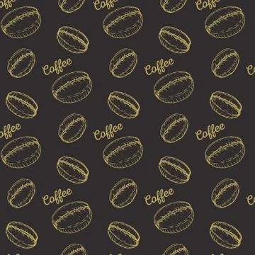 Coffee seamless pattern Stock Illustration