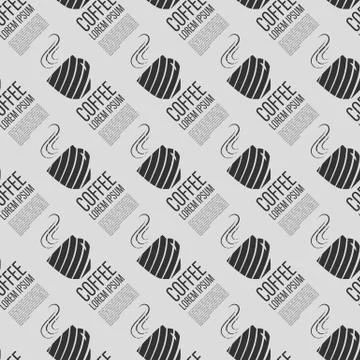 Coffee seamless pattern Stock Illustration