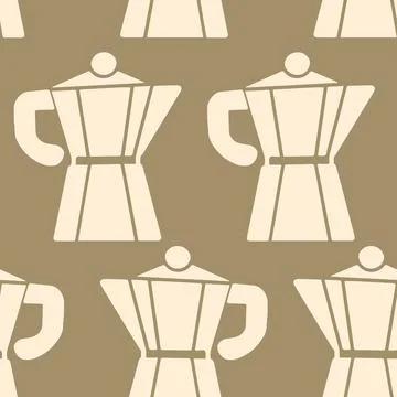 Coffee Seamless Pattern Stock Illustration