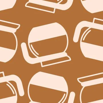 Coffee Seamless Pattern Stock Illustration