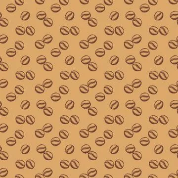 Coffee seamless pattern. Vector background. Stock Illustration