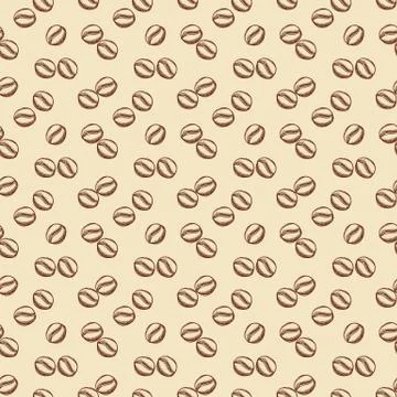 Coffee seamless pattern. Vector background. Stock Illustration