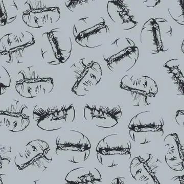 Coffee seed seamless background. Stock Illustration