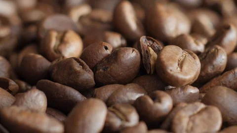 Coffee seeds falling down Video stock 85473517