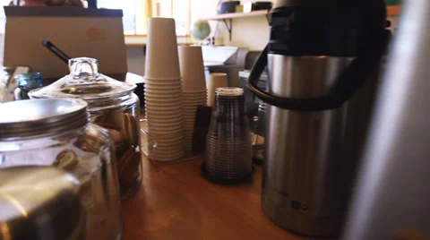 Coffee is served - dolly shot 動画素材 34684291