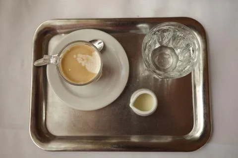 Coffee served on tray Stock Photos