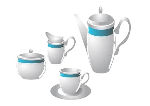 Coffee service Stock Illustration