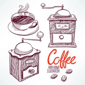 Coffee set Stock Illustration