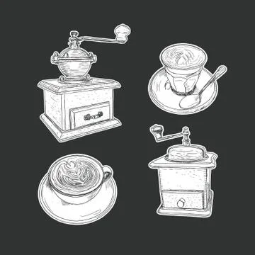 Coffee set isolated vector. Stock Illustration