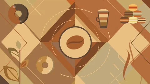 Coffee shape animation Stock Footage 94316972