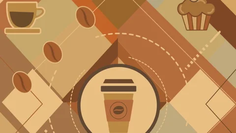 Coffee Shape background Stock Footage 94316832