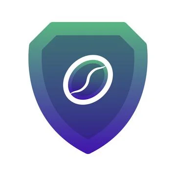 Coffee shield logo design template icon Stock Illustration