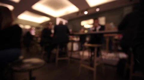 Coffee Shop Cafe Diners Bar blurred D3 Stock Footage 47558568