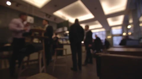 Coffee Shop Cafe Diners Bar blurred D4 Stock Footage 47567588