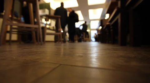 Coffee Shop Cafe Diners Bar blurred D6 Stock Footage 47578273