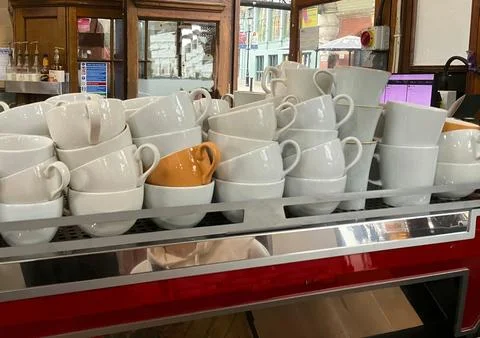 Coffee Shop Cups Stock Photos