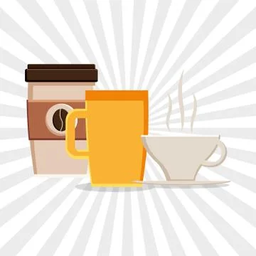 Coffee shop design Stockillustratie