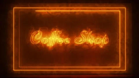 Coffee shop fire light effect green screen background Stock Footage 253135982