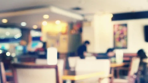 At a coffee shop Stock Footage 100305488