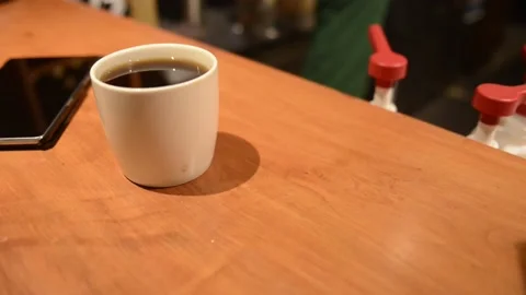 Coffee in shop Stock-Footage 133442280
