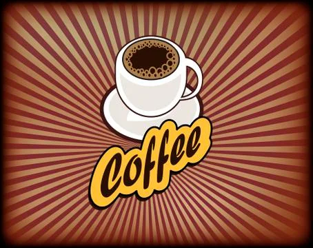 Coffee shop illustration design elements vintage vector Stock Illustration