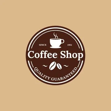Coffee shop logo design template. Retro coffee emblem. Vector Stock-Illustration
