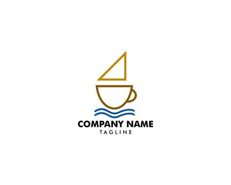 Coffee shop logo design template Stock Illustration