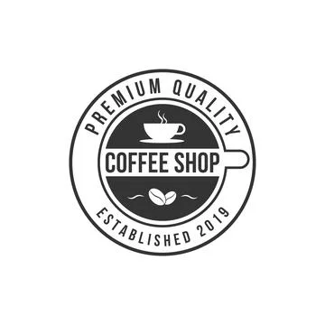 Coffee shop logo design vector illustration Stock Illustration