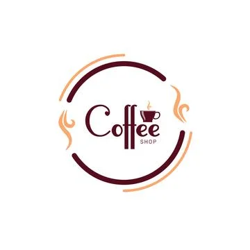 Coffee Shop Logo Design Vector Stock Illustration