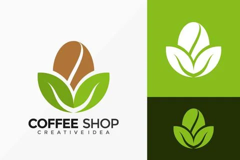 Coffee Shop Logo Vector Design. Abstract emblem, designs concept, logos, logo Stock Illustration