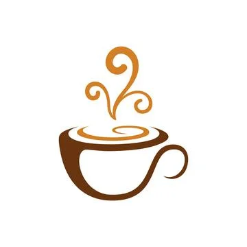 Coffee Shop Logo Vector Design Template Stock Illustration