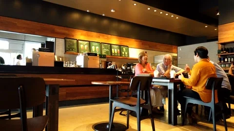 Coffee shop Motionlapse Stock Footage 151122732