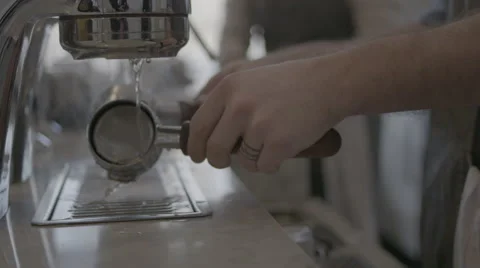 Coffee Shop, Pulling Shots Stock Footage 61243256