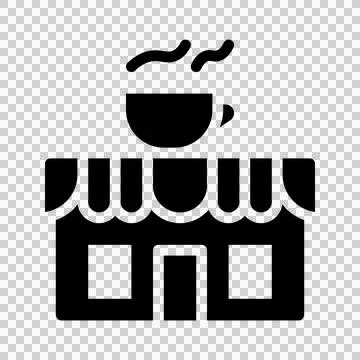 Coffee shop solid icon. symbols cafe icons graphic design.  Stock Illustration